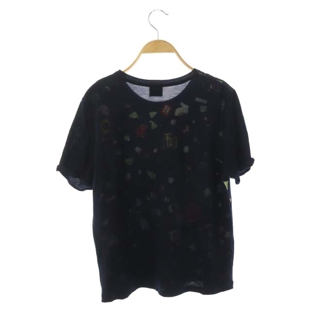 Paul Smith(ポールスミス)のポールスミス 半袖総柄Tシャツ カットソー M 紺 マルチカラー レディースのトップス(Tシャツ(半袖/袖なし))の商品写真