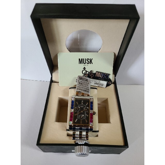 MUSK ムスク 腕時計 【未使用品】ケース入り・取説付き ■腕時計(アナログ)