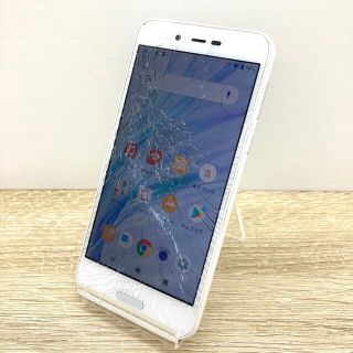 アクオス(AQUOS)のAQUOS sense lite SH-M05 ホワイト SIMフリー 画面割れ(スマートフォン本体)