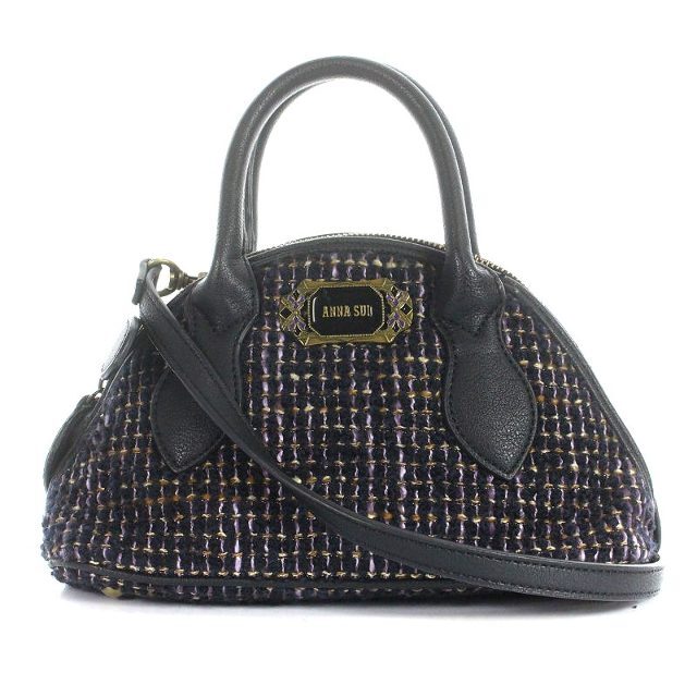ANNA SUI(アナスイ)のアナスイ ANNA SUI ハンドバッグ ショルダーバッグ 紫 黒 レディースのバッグ(ショルダーバッグ)の商品写真