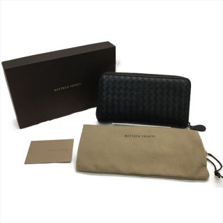 ボッテガヴェネタ(Bottega Veneta)の▼▼BOTTEGA VENETA ラウンドファスナー イントレチャート ブラック(財布)