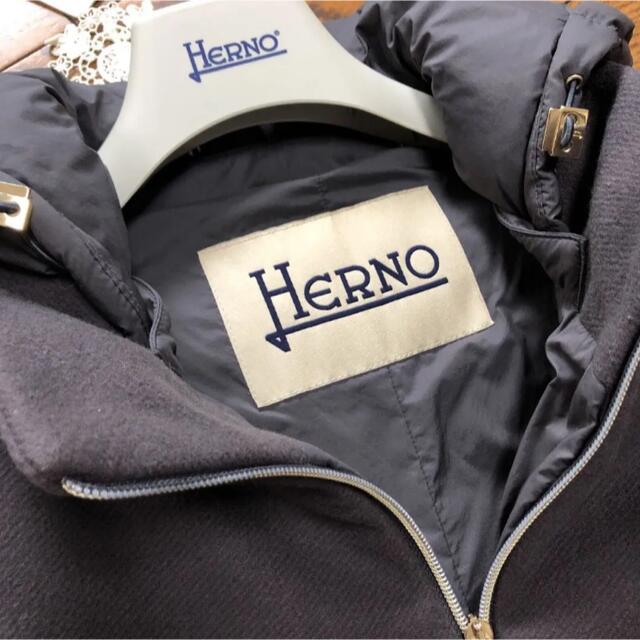 HERNO(ヘルノ)の★lampe様専用★タグ付き美品★HERNO ヘルノ ダウンコート 40サイズ レディースのジャケット/アウター(ダウンコート)の商品写真