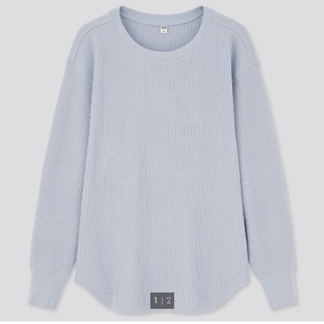 UNIQLO(ユニクロ)のユニクロ★ワッフルT★L レディースのトップス(カットソー(長袖/七分))の商品写真