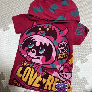 ラブレボリューション(LOVE REVOLUTION)のラブレボリューション　フード付きTシャツ　90(Tシャツ/カットソー)