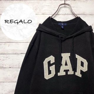 ギャップ(GAP)の【人気アイテム】ギャップ⭐︎ワッペンアーチロゴ　ブラック　パーカー(パーカー)