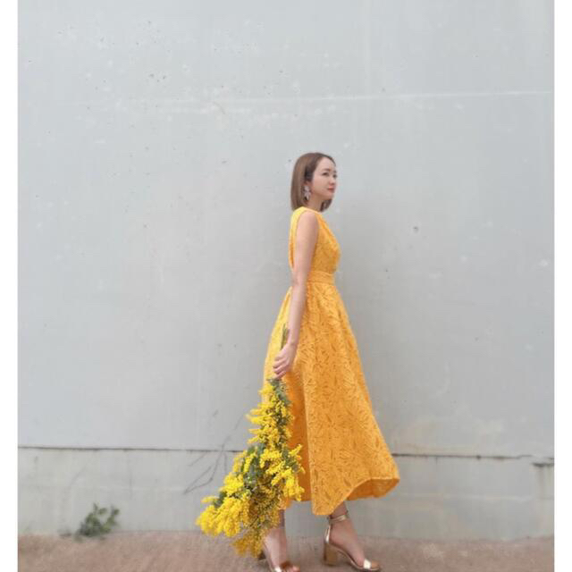 Drawer(ドゥロワー)の未使用akiki / calla dress / mimosa yellow   レディースのワンピース(ロングワンピース/マキシワンピース)の商品写真