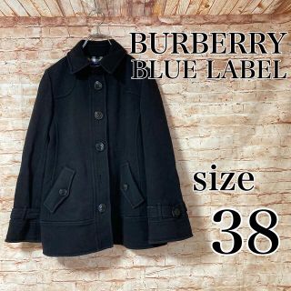 バーバリーブルーレーベル(BURBERRY BLUE LABEL)のバーバリーブルーレーベル BURBERRY ジャケット コート ステンカラー 黒(ロングコート)