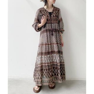 アパルトモンドゥーズィエムクラス(L'Appartement DEUXIEME CLASSE)のL'Appartement  ブルー ボヘムPrinted Long Dress(ロングワンピース/マキシワンピース)