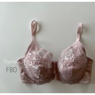 トリンプ(Triumph)のトリンプ  フルカップブラ　F80 ピンク　レースブラ　大きいサイズ　ブラジャー(ブラ)