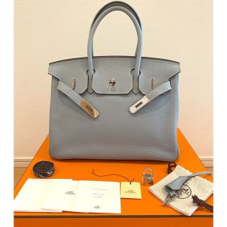 エルメス(Hermes)のHERMES エルメス　未使用に近い　ブルーランバーキン30(ハンドバッグ)