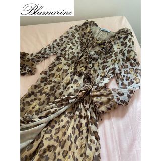 ブルマリン(Blumarine)の【ほぼ新品】ブルマリン シルク ワンピース チュニック(ひざ丈ワンピース)