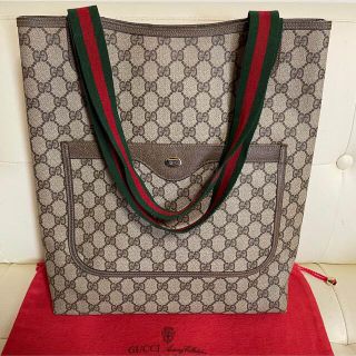 グッチ(Gucci)の極　美品　GUCCI オールド　グッチ　シェリーライン　トート　バッグ　綺麗(トートバッグ)