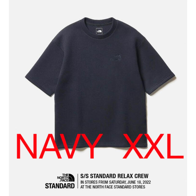 ノースフェイススタンダード　リラックス　クルーT　ネイビー　XXL