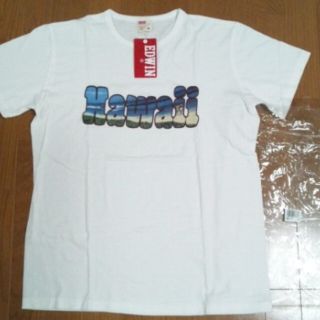 エドウィン(EDWIN)の袋タグ付き!エドウィンHawaiiビーチTシャツ白MサイズEDWINハワイ(Tシャツ/カットソー(半袖/袖なし))