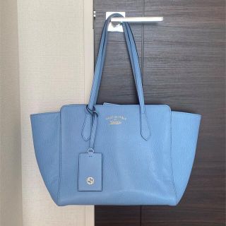 グッチ(Gucci)のGUCCI トートバッグ　スウィング　ブルー　水色(トートバッグ)