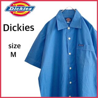 ディッキーズ(Dickies)のDickies  メンズ  ブルー コットン100% 半袖シャツ  アメカジ(シャツ)