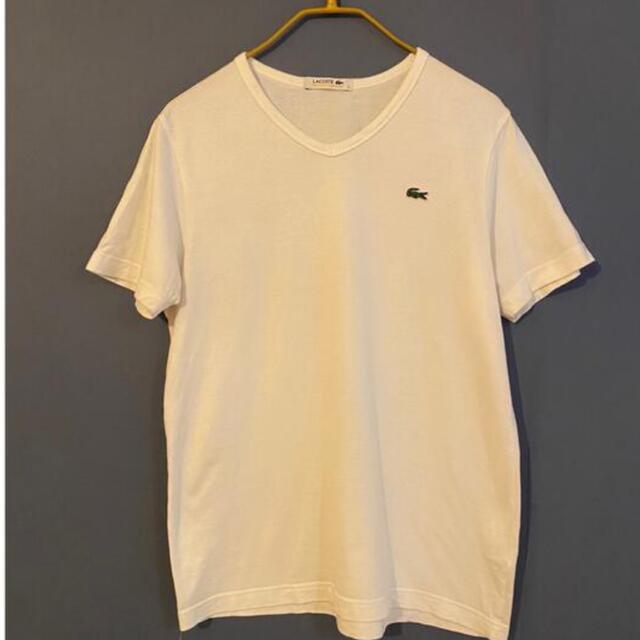 LACOSTE(ラコステ)のラコステ　tシャツ　シンプル　白 レディースのトップス(Tシャツ(半袖/袖なし))の商品写真