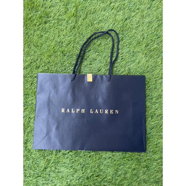 Ralph Lauren(ラルフローレン)のRALPH LAUREN ラルフローレン ショッパー ショップ袋  紙袋 紺色 レディースのバッグ(ショップ袋)の商品写真