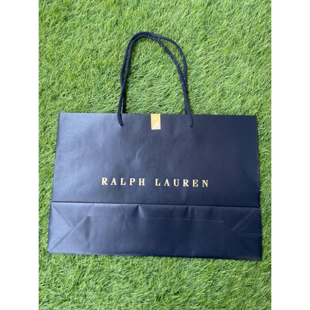 Ralph Lauren(ラルフローレン)のRALPH LAUREN ラルフローレン ショッパー ショップ袋  紙袋 紺色 レディースのバッグ(ショップ袋)の商品写真