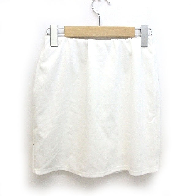 SPIRAL GIRL(スパイラルガール)のスパイラルガール ミニスカート ショート 装飾 ウエストゴム F ホワイト レディースのスカート(ミニスカート)の商品写真
