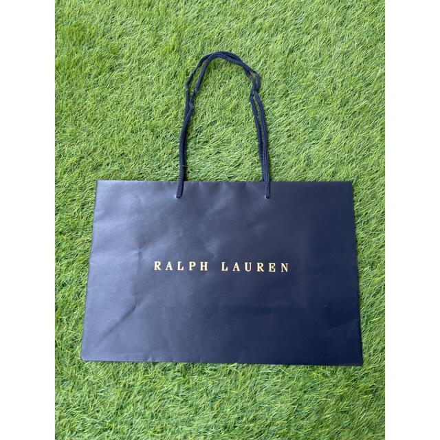 Ralph Lauren(ラルフローレン)のRALPH LAUREN ラルフローレン ショッパー ショップ袋  紙袋 紺色 レディースのバッグ(ショップ袋)の商品写真