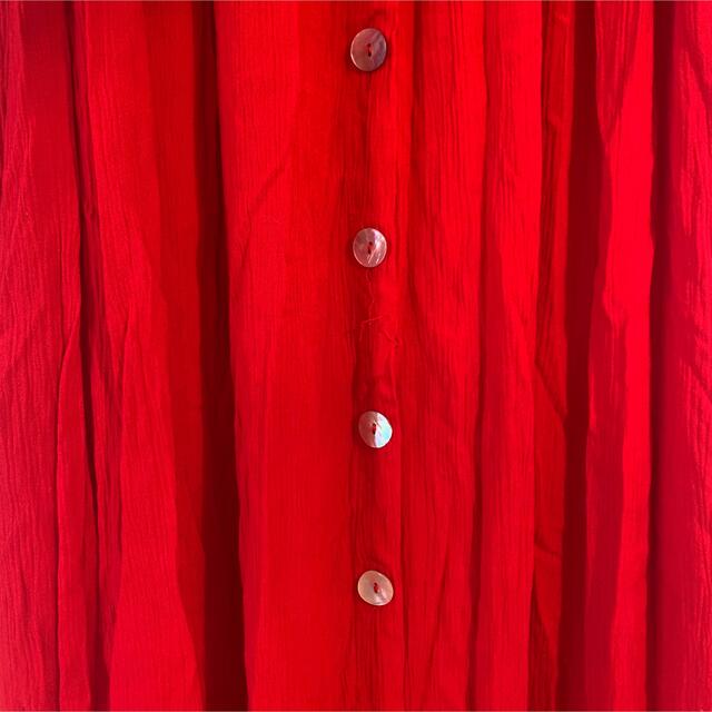 Lochie(ロキエ)の最終値下げ　vintage red dress レディースのワンピース(ロングワンピース/マキシワンピース)の商品写真