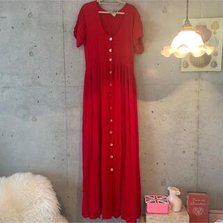 ロキエ(Lochie)の最終値下げ　vintage red dress(ロングワンピース/マキシワンピース)