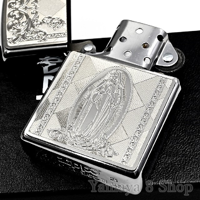 ZIPPO(ジッポー)の新品 ZIPPO 聖母マリア シルバープレート ジッポライター メンズのファッション小物(タバコグッズ)の商品写真