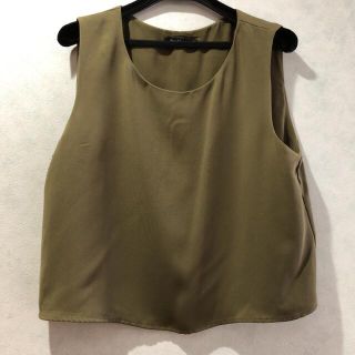 ベルシュカ(Bershka)のBershka   ノースリーブブラウスMグリーン(シャツ/ブラウス(半袖/袖なし))