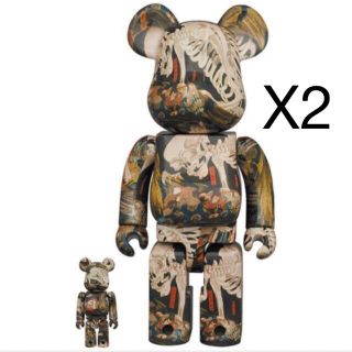 ベアブリック(BE@RBRICK)のBE@RBRICK 歌川国芳「相馬の古内裏」100% & 400%✖️２(フィギュア)