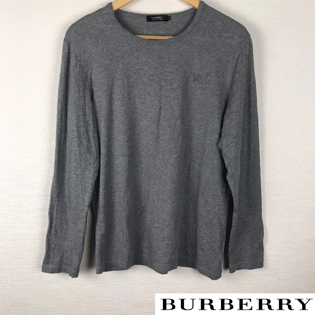 BURBERRY BLACK LABEL(バーバリーブラックレーベル)の美品 BURBERRY BLACK LABEL 長袖Tシャツ グレー サイズ3 メンズのトップス(Tシャツ/カットソー(七分/長袖))の商品写真