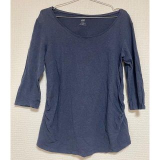 エイチアンドエム(H&M)の【H&M】MAMA マタニティトップス　5部袖カットソー　Lサイズ(マタニティトップス)