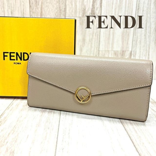 またはジャ FENDI - フェンディ FENDI 二つ折り長財布 エフイズ グレー
