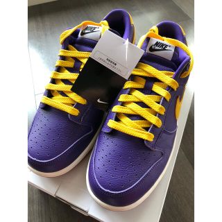 ナイキ(NIKE)のNike dunk low by you ナイキ ダンク ロー レイカーズ 紫(スニーカー)