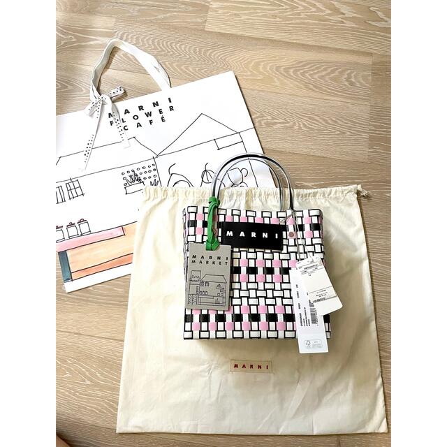 新素材新作 22SS MARNI マルニ ピクニックバッグミニ リリーホワイト