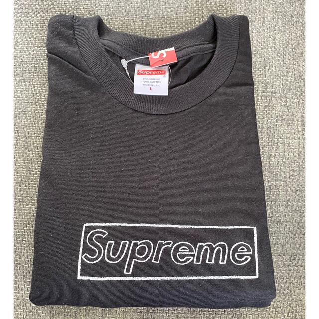 Supreme(シュプリーム)のL Supreme Kaws Chalk Logo Tee Box Logo 黒 メンズのトップス(Tシャツ/カットソー(半袖/袖なし))の商品写真