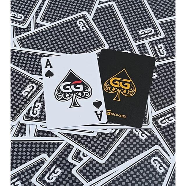 GGポーカー　トランプ　黒　ブリッジサイズ　ジャンボインデックス　GGpoker エンタメ/ホビーのテーブルゲーム/ホビー(トランプ/UNO)の商品写真