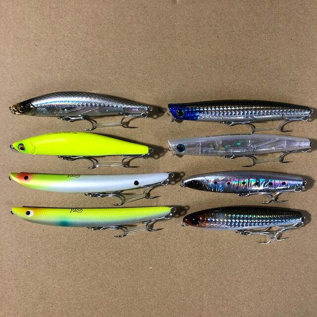 Megabass(メガバス)のシーバス用シンペン8点セット 使用済 メガバスやポジドラなど スポーツ/アウトドアのフィッシング(ルアー用品)の商品写真