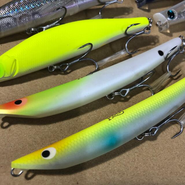 Megabass(メガバス)のシーバス用シンペン8点セット 使用済 メガバスやポジドラなど スポーツ/アウトドアのフィッシング(ルアー用品)の商品写真