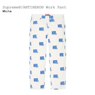 シュプリーム(Supreme)の22SS Supreme ANTIHERO Work Pant White 32(ワークパンツ/カーゴパンツ)