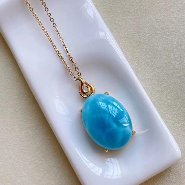⭐︎【天然】ラリマー ペンダントトップ k18 5.8g | tspea.org