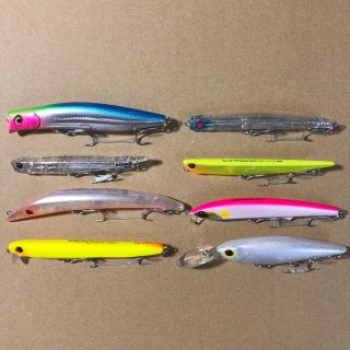 メガバス(Megabass)のシーバス用ルアー8点セット 使用済 メガバスやアピアなど(ルアー用品)