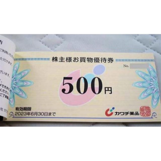 カワチ薬品　株主優待　45,000円分チケット