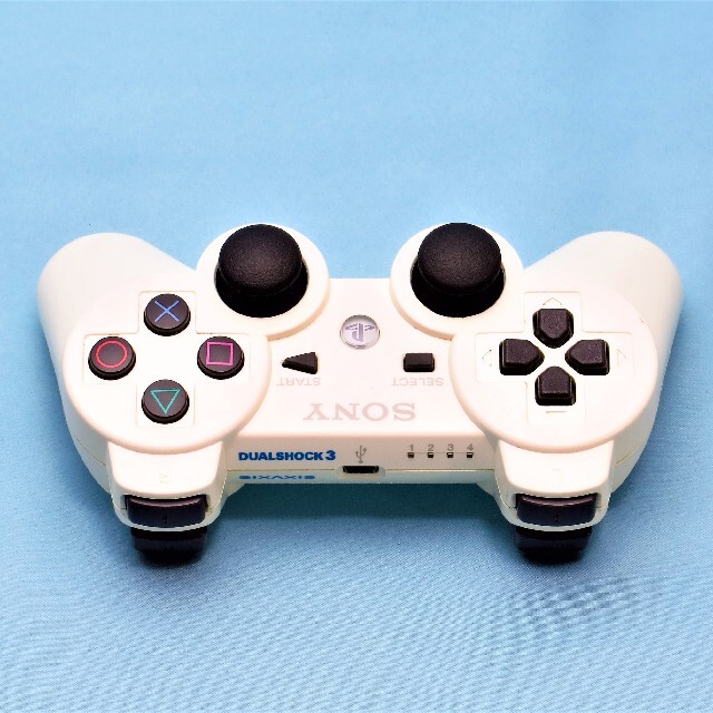 PlayStation3(プレイステーション3)のSONY純正 PS3ワイヤレスコントローラー DUALSHOCK3(ホワイト) エンタメ/ホビーのゲームソフト/ゲーム機本体(その他)の商品写真