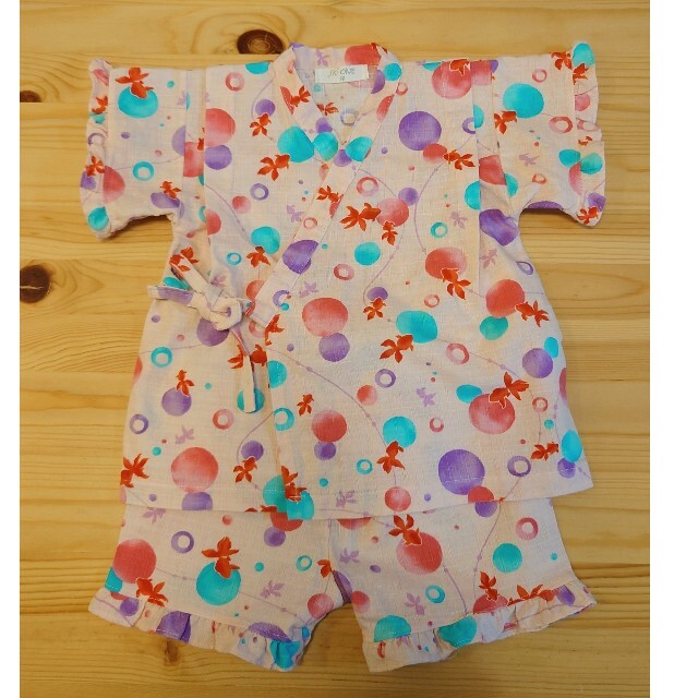 アカチャンホンポ(アカチャンホンポ)のキッズ甚平／90cm／ピンク キッズ/ベビー/マタニティのキッズ服女の子用(90cm~)(甚平/浴衣)の商品写真