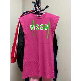 エムエスジイエム(MSGM)のMSGM キッズ　シャツドレス jersey dress(Tシャツ/カットソー)