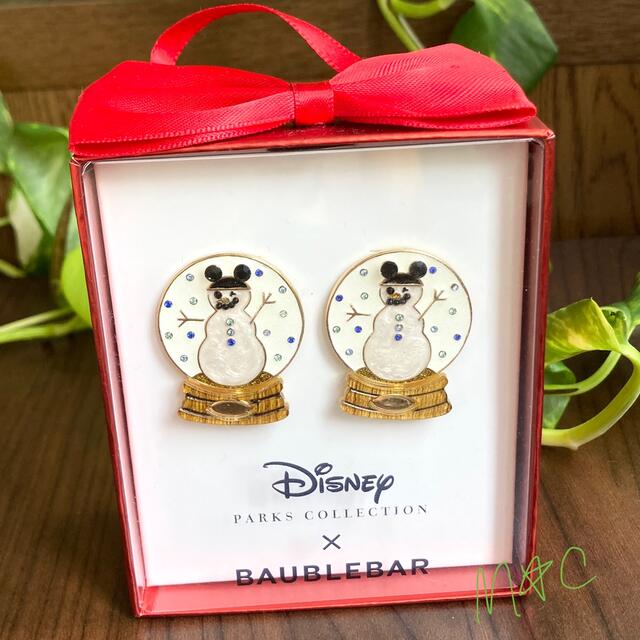 Baublebar Disney ホリデー スノーマン スノードーム ピアス