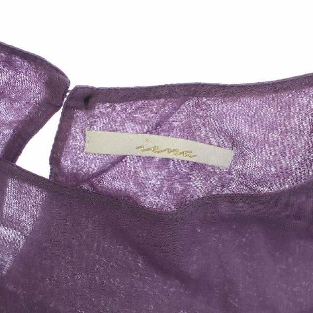IENA(イエナ)のイエナ 20SS コットンボイル フレンチスリーブ ワンピース ロング 紫 レディースのワンピース(ロングワンピース/マキシワンピース)の商品写真
