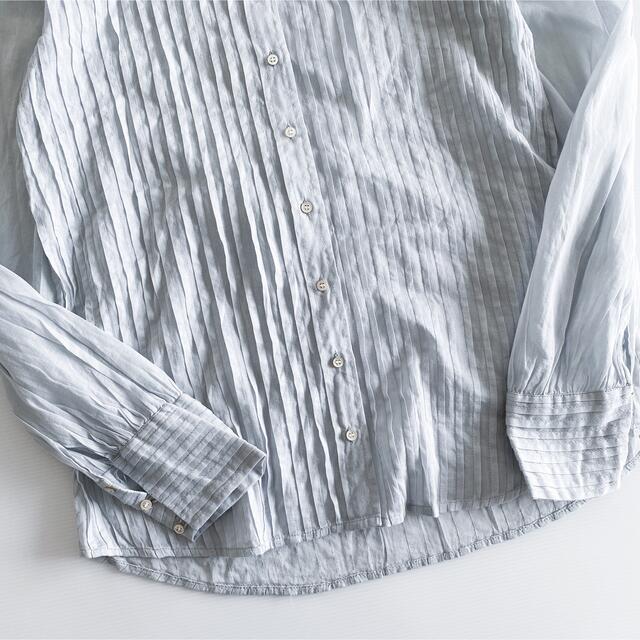 Isabel Marant(イザベルマラン)のISABEL MARANT ETOILE / 襟刺繍タックブラウス 水色 レディースのトップス(シャツ/ブラウス(長袖/七分))の商品写真