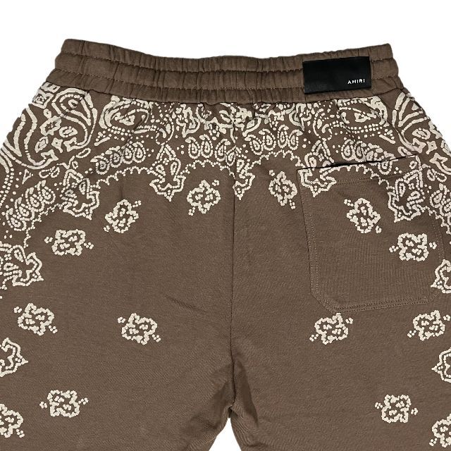 AMIRI アミリ バンダナ柄 ブリーチ ショートパンツ ブラウン L
